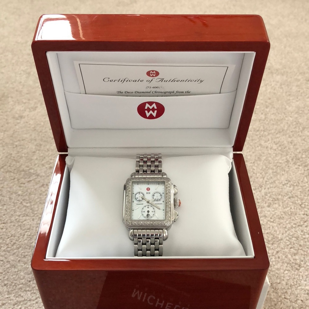 Michele Diamond Deco Watch